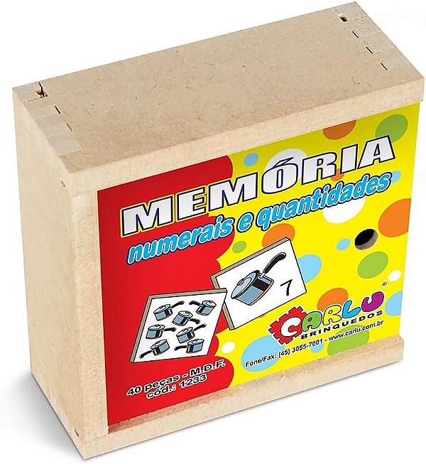 MEMORIA NUMERAIS E QUANTIDADES - MDF - 40 PC - CX