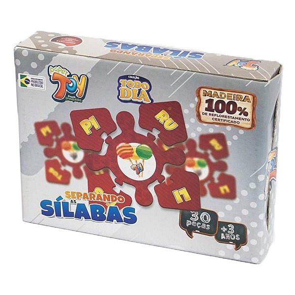 SEPARANDO AS SILABAS 30PCS MDF