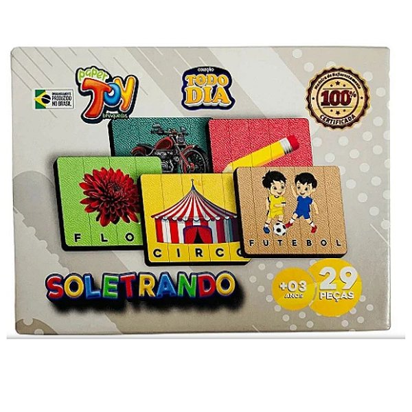 JOGOS EDUCATIVOS SOLETRANDO 29PCS MDF