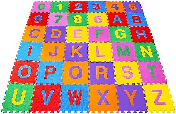 EVA TATAME 12X12 ALFANUMERICO 36PC SORTIDO