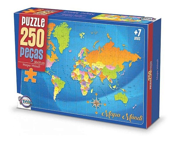 PUZZLE MAPA MUNDI 250 PECAS