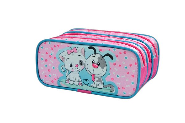 ESTOJO ESCOLAR TRIPLO TRAPEZIO KIDS