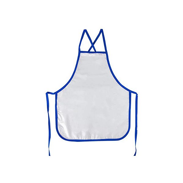 AVENTAL LISO BRANCO / AZUL