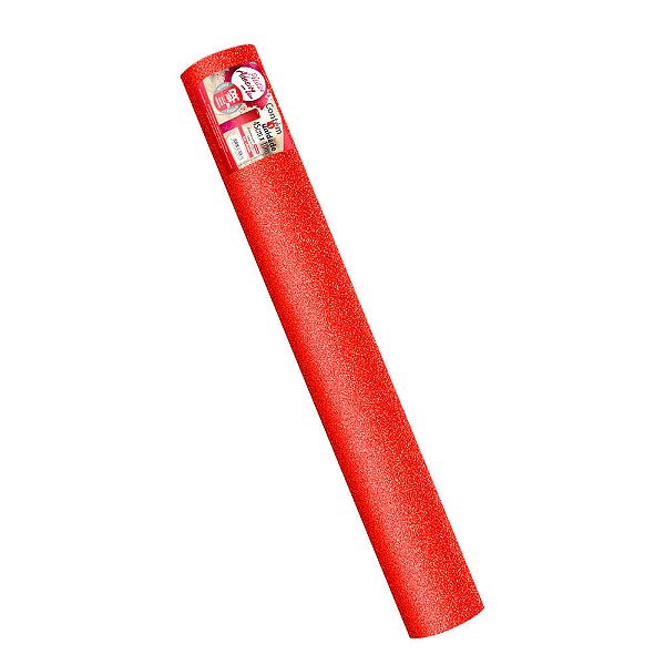 ADESIVO CONTACT 45CMX10M GLITER VERMELHO METRO
