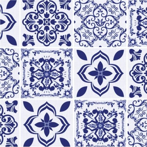ADESIVO CONTACT 45CMX10M AZULEJO PORTUGUES METRO