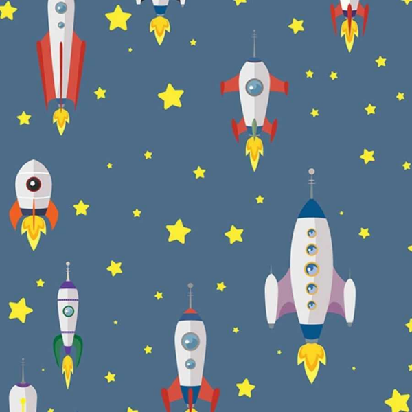 ADESIVO CONTACT 45CMX10M FOGUETE ESPACIAL METRO