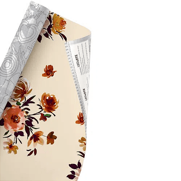 LEOTACK FLORAL BEGE 45CMX10M 80 MIC ROLO LEOARTE