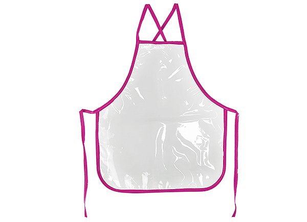 AVENTAL LISO TRANSPARENTE / ROSA
