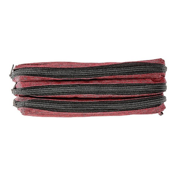 ESTOJO ESCOLAR VERMELHO 2 DIVISORIAS