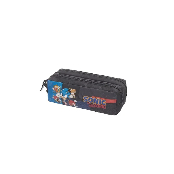 ESTOJO ESCOLAR DUPLO PVC SONIC GO FAST