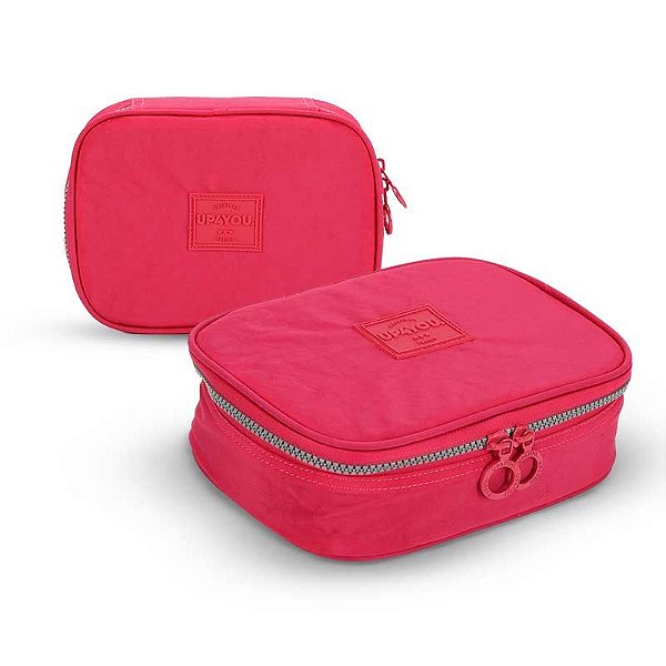 ESTOJO ESCOLAR TECIDO BOX UP4YOU CRINKLE G PINK