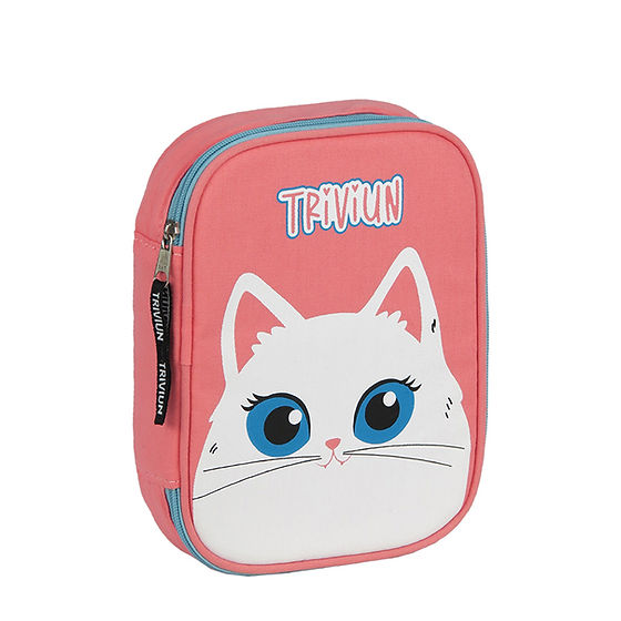 ESTOJO ESCOLAR TRIVIUN WHITE CAT