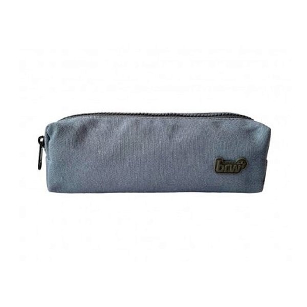 ESTOJO ESCOLAR JEANS CINZA C/01 DIVISORIA
