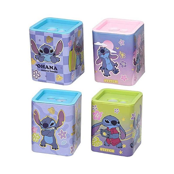 APONTADOR COM DEPOSITO 2 FUROS STITCH QUADRADO ME