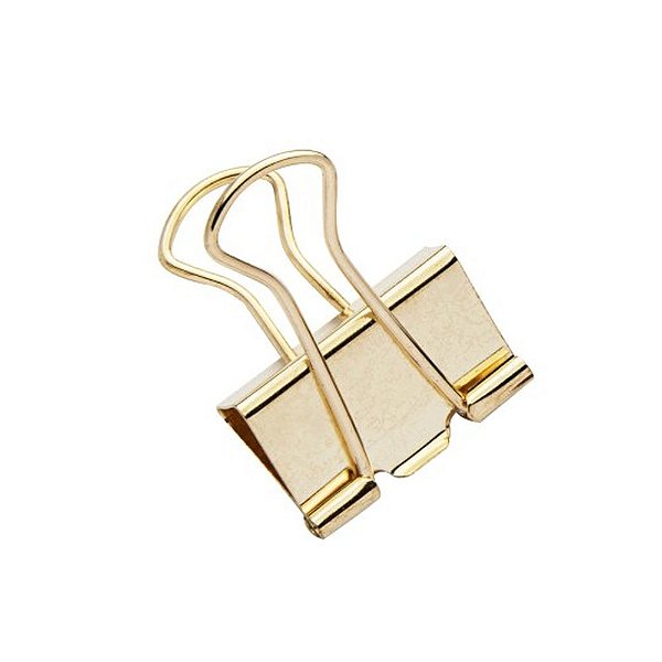 BINDER CLIPS OURO 25MM CAIXA COM 7