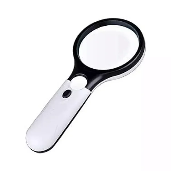 LUPA DE MAO 5X 85MM COM LED SORTIDA YINS PAPER