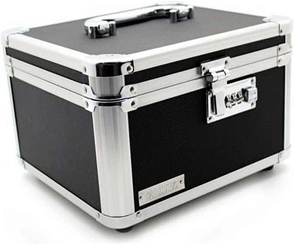 CAIXA ORGANIZADORA PRETO GRANDE COM CHAVE