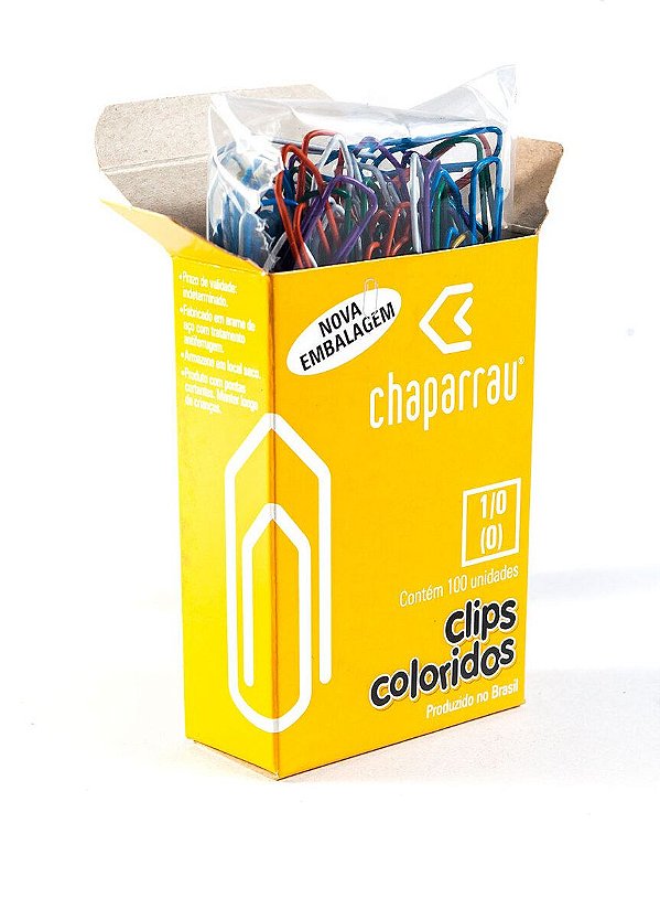 CLIPS COLORIDO NR.1/0 100UN