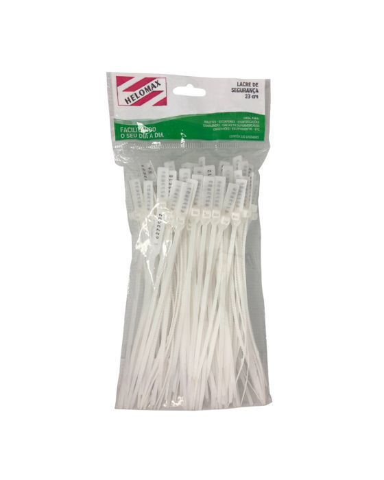 LACRE NUMERADO 23CM 100UN BRANCO