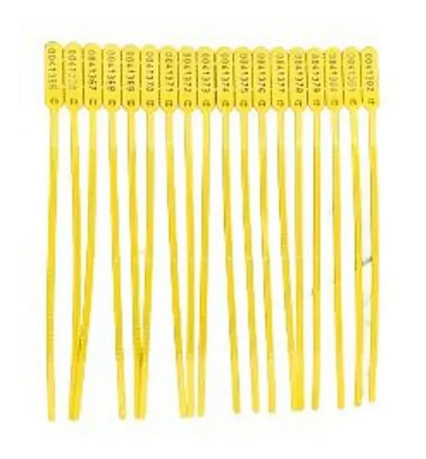 LACRE NUMERADO 23CM 100UN AMARELO