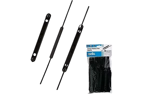 GRAMPO TRILHO PLASTICO COM 50 PRETO