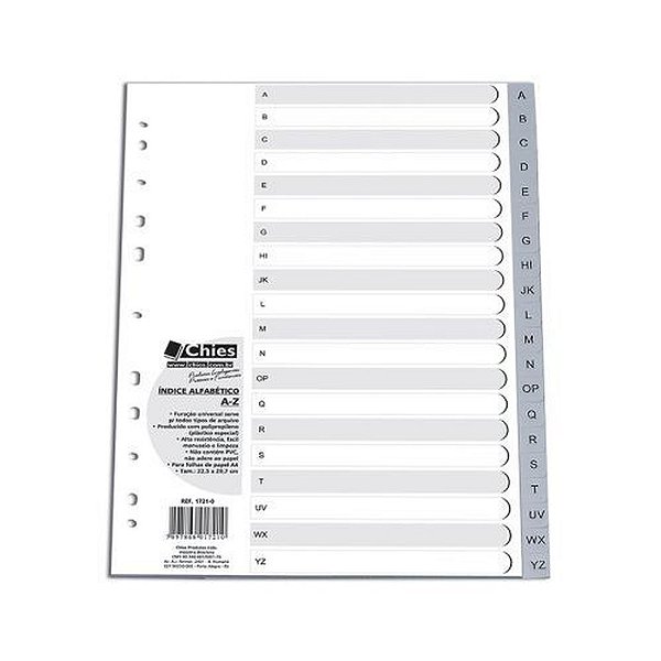 INDICE SEPARADOR A-Z A-4