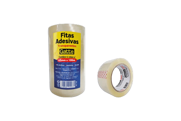 FITA ADESIVA PLASTICA 45MMX100M TRANSPARENTE