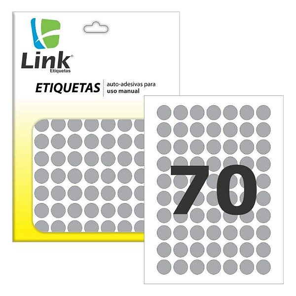 ETIQUETA REDONDA 120MM C/210 PRATA