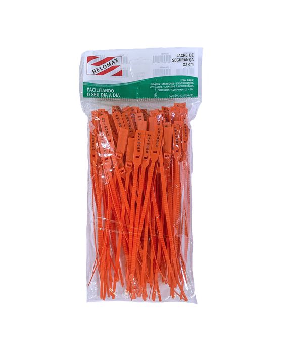 LACRE NUMERADO 23CM 100UN LARANJA