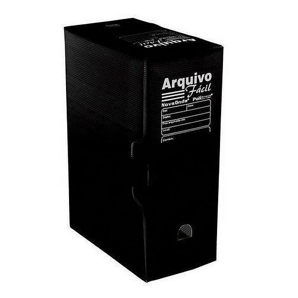 CAIXA ARQUIVO FACIL ECONOMICO - PRETO