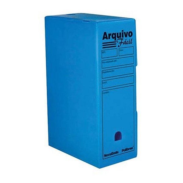 CAIXA ARQUIVO FACIL ECONOMICO - AZUL
