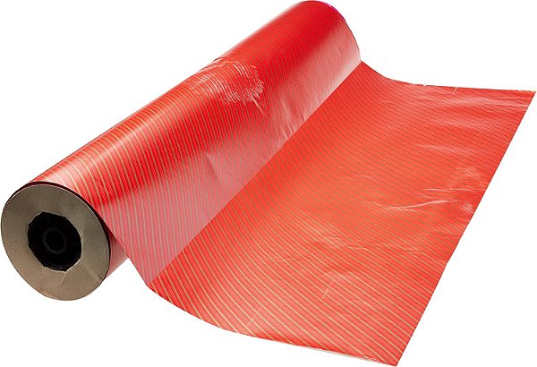 BOBINA PAPEL PRESENTE 60CMX100M LISTRADO VERM/OURO