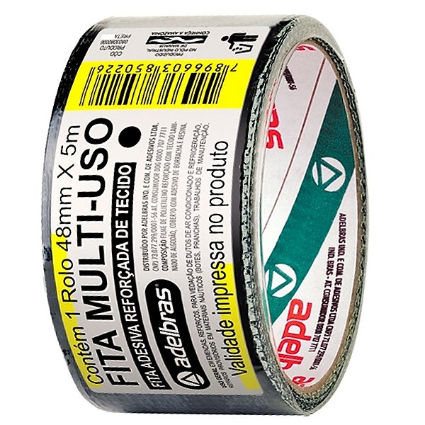 FITA SILVER TAPE 45MMX06M PRETA