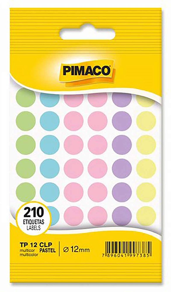 ETIQUETA TIPO REDONDA PASTEL COM 210