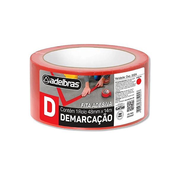 FITA DEMARCACAO SOLO 48MMX14M VERMELHA