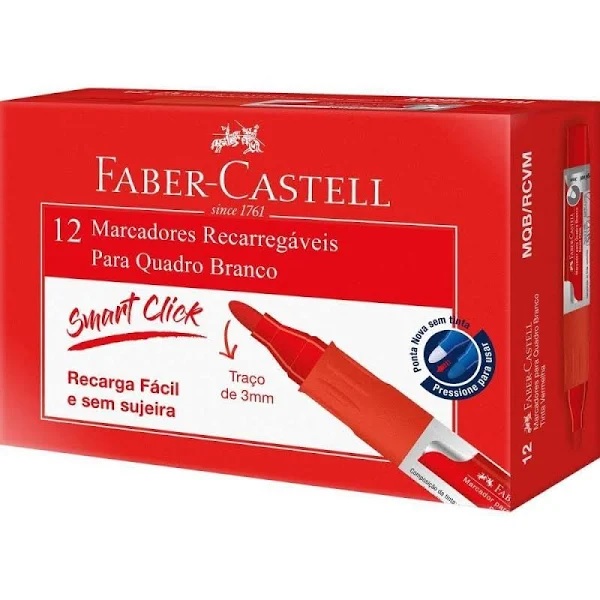 PINCEL PARA QUADRO BRANCO RECARRAGAVEL VERMELHO