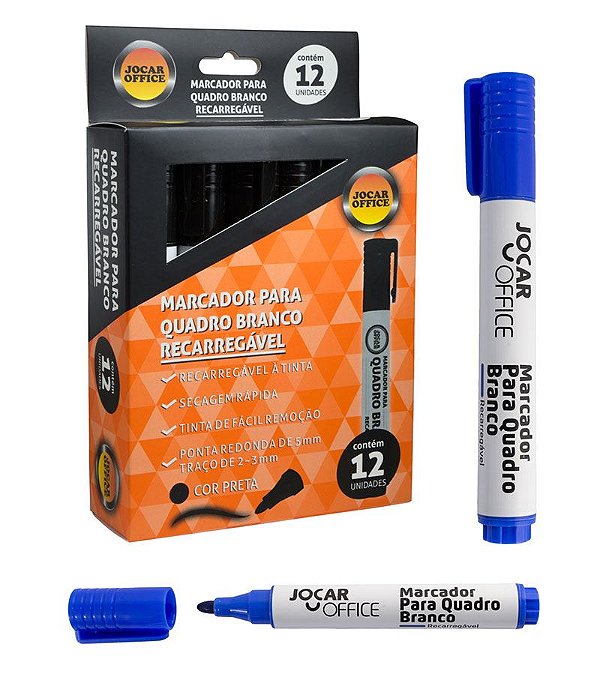 PINCEL PARA QUADRO BRANCO AZUL RECARREGAVEL