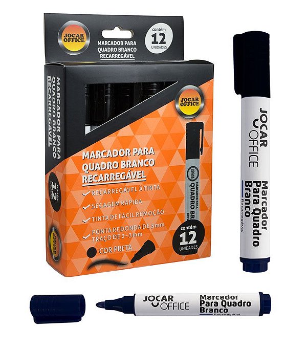 PINCEL PARA QUADRO BRANCO PRETO RECARREGAVEL