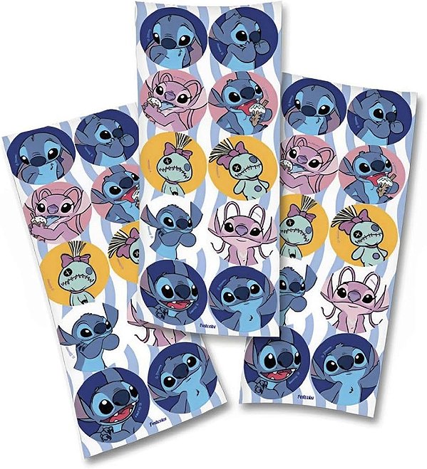 ADESIVOS DECORADOS STITCH NEW 9,5X23CM PCT.C/30 1