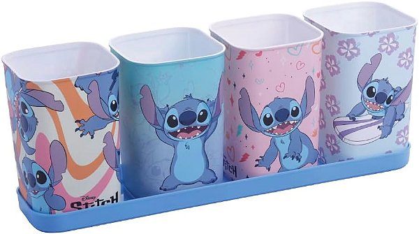 ACESSORIO PARA MESA STITCH PORTA CANETAS 4PECAS U