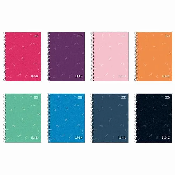 CADERNO ESPIRAL CAPA DURA LUNIX 80 FOLHAS