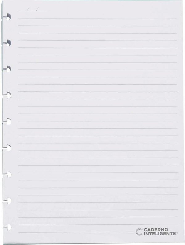 REFIL CADERNO INTELIGENTE MEDIO PAUTADO 90G. 50FL