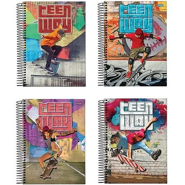 CADERNO CAPA DURA UNIVERSITARIO TEEN WAY 20M 400F