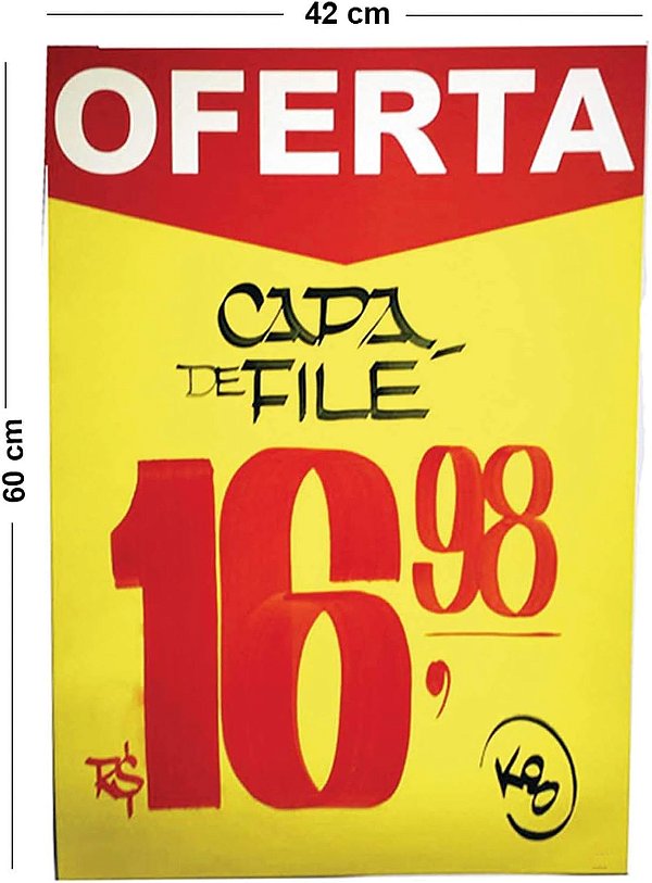 CARTAZ OFERTA PAPEL DUPLEX 042X060CM AMARELO