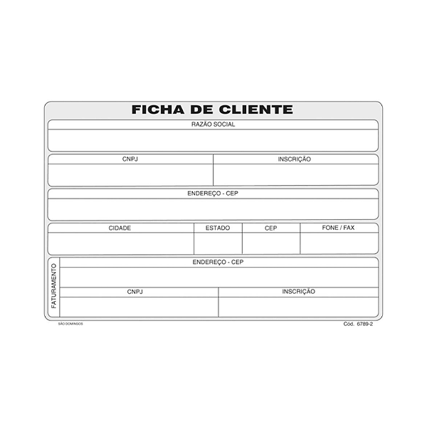 FICHA CLIENTE P.F.5X8 C/100