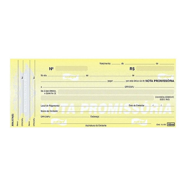 NOTA PROMISSORIA MINI 50 FOLHAS