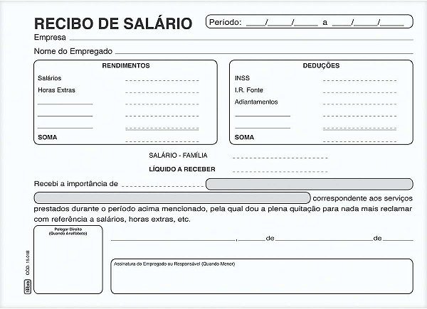 RECIBO SALARIO 100F