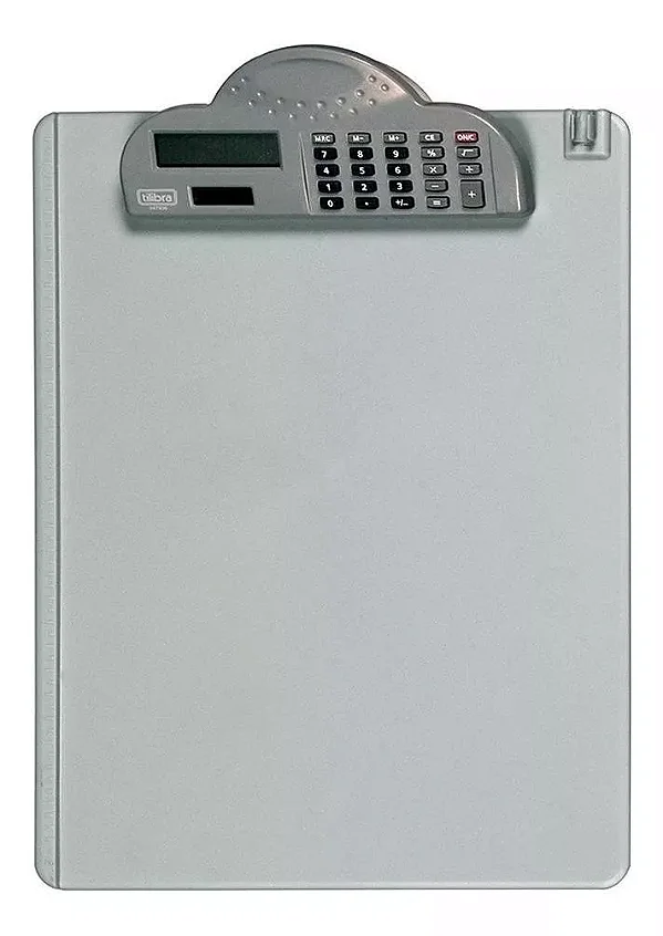 PRANCHETA A-4 PLASTICA COM CALCULADORA