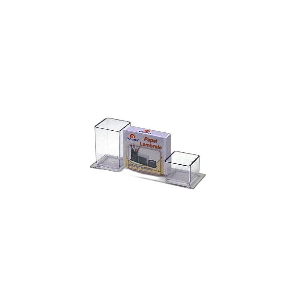 PORTA LAPIS/LEMBRETE ACRILICO CRISTAL