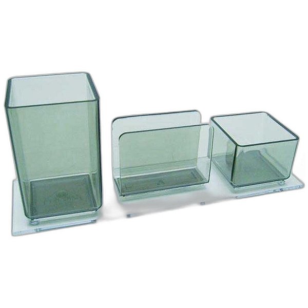 PORTA LAPIS/LEMBRETE ACRILICO FUME
